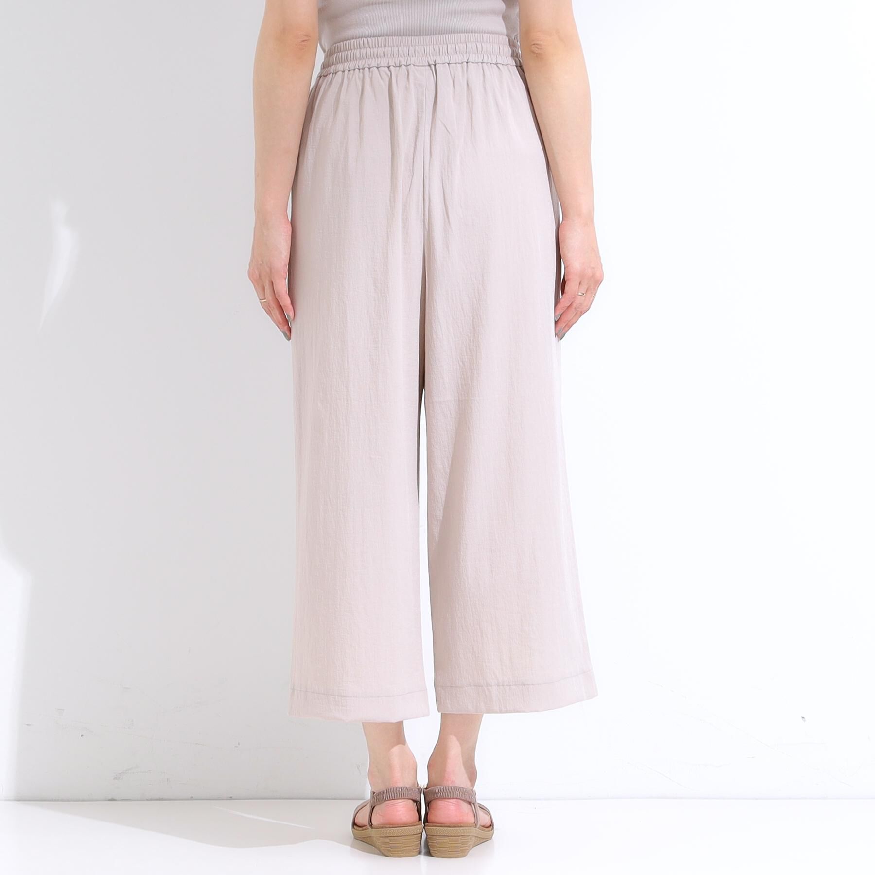 SHOO･LA･RUE「【着丈選べる】触れる度ひんやり ゆるきれい イージーワイドパンツ」|その他|