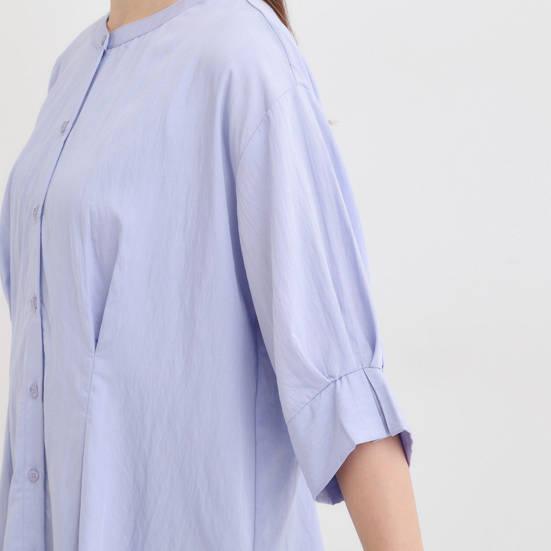 SHOO･LA･RUE「【S-LL/通勤スタイルにも】ウエストタックで程よくシェイプ 大人の上品ブラウス」|シャツ・ブラウス|