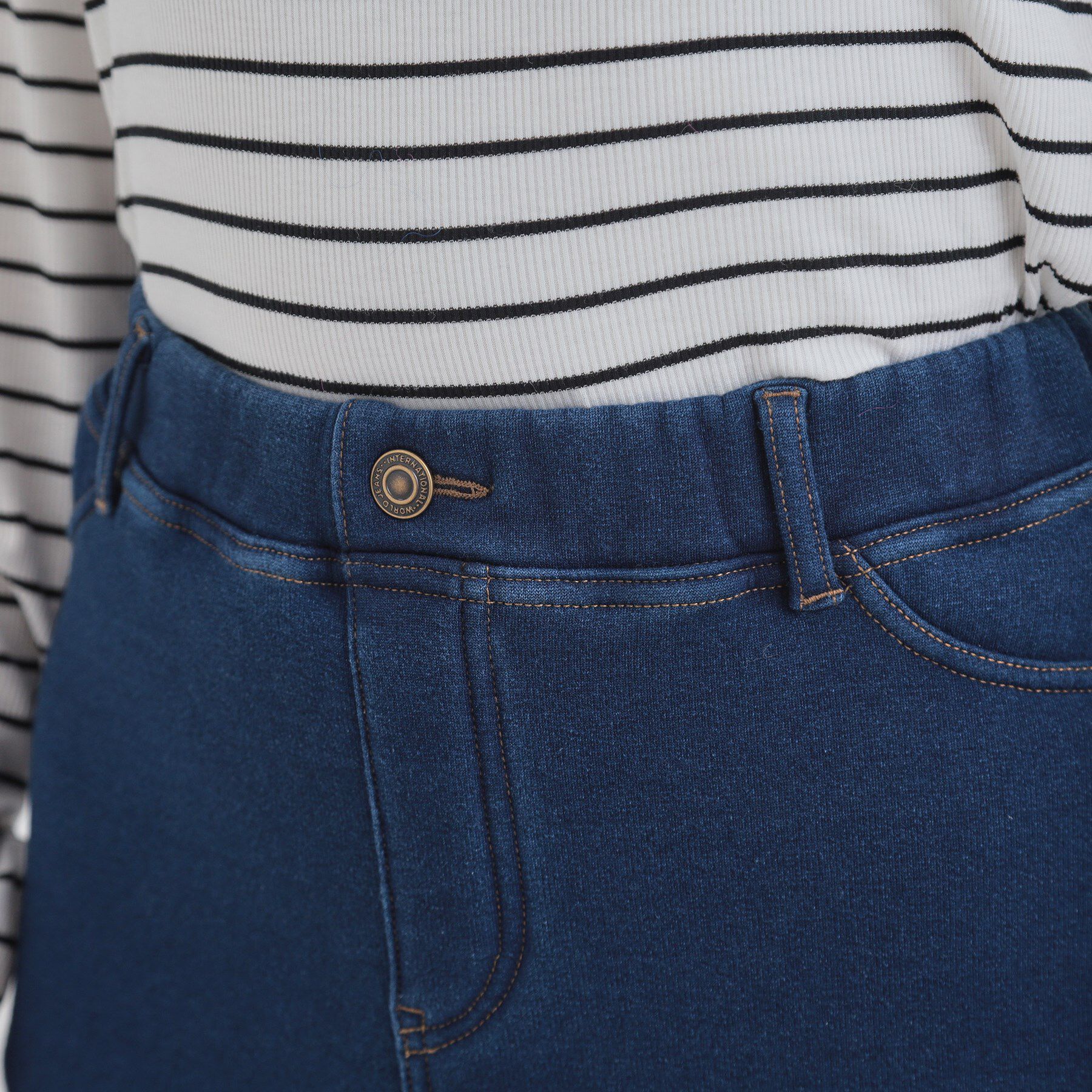 SHOO･LA･RUE「【あったか/洗濯機可/S-LL】裏シャギーデニム風レギンス」|その他|