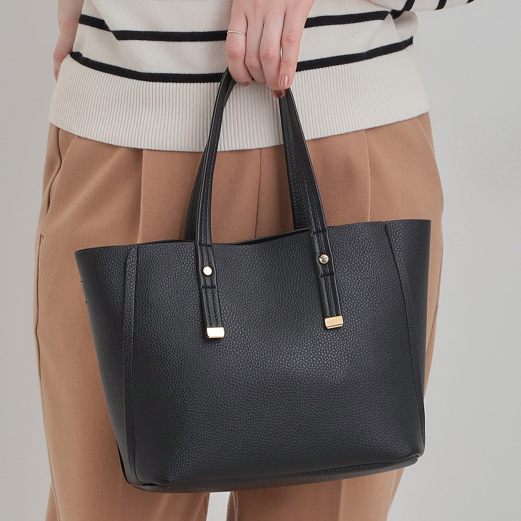 SHOO･LA･RUE「【軽量/2WAY】コーデのアクセントになる　配色トートバッグ」|トートバッグ|