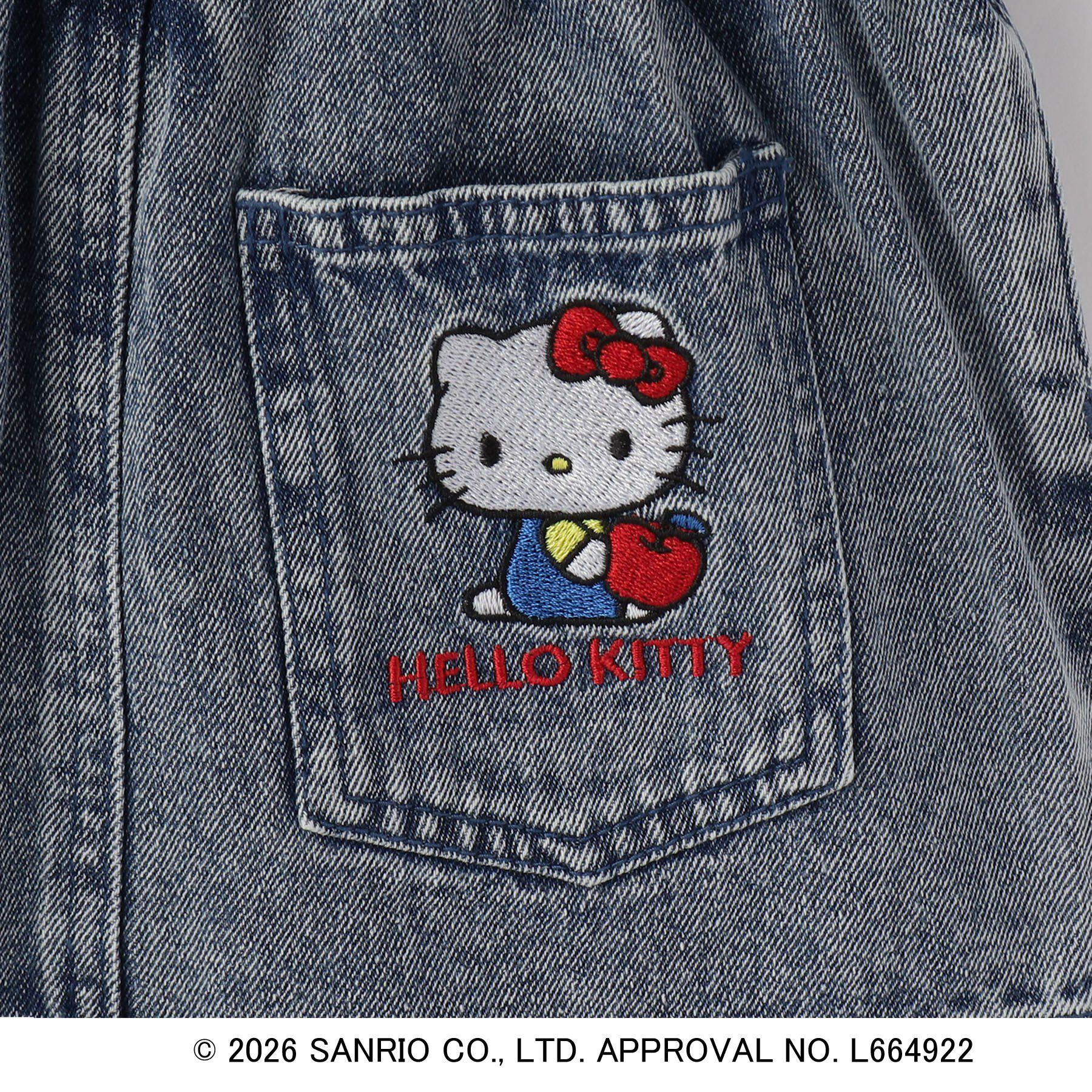 SHOO･LA･RUE「【サンリオキャラクターズ】ハローキティ刺繍デニムスカート」|スカート|