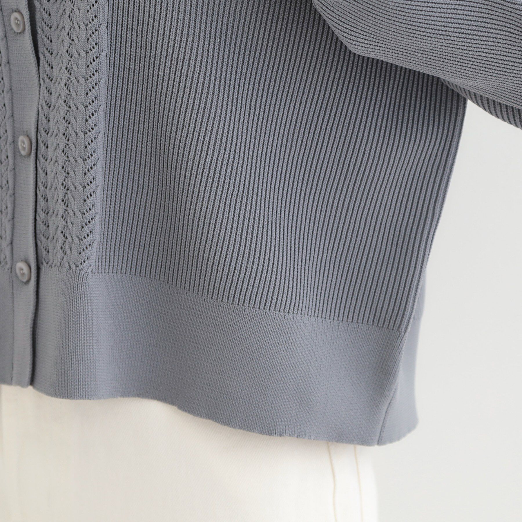 SHOO･LA･RUE「襟付きレース風カーディガン」|カーディガン|