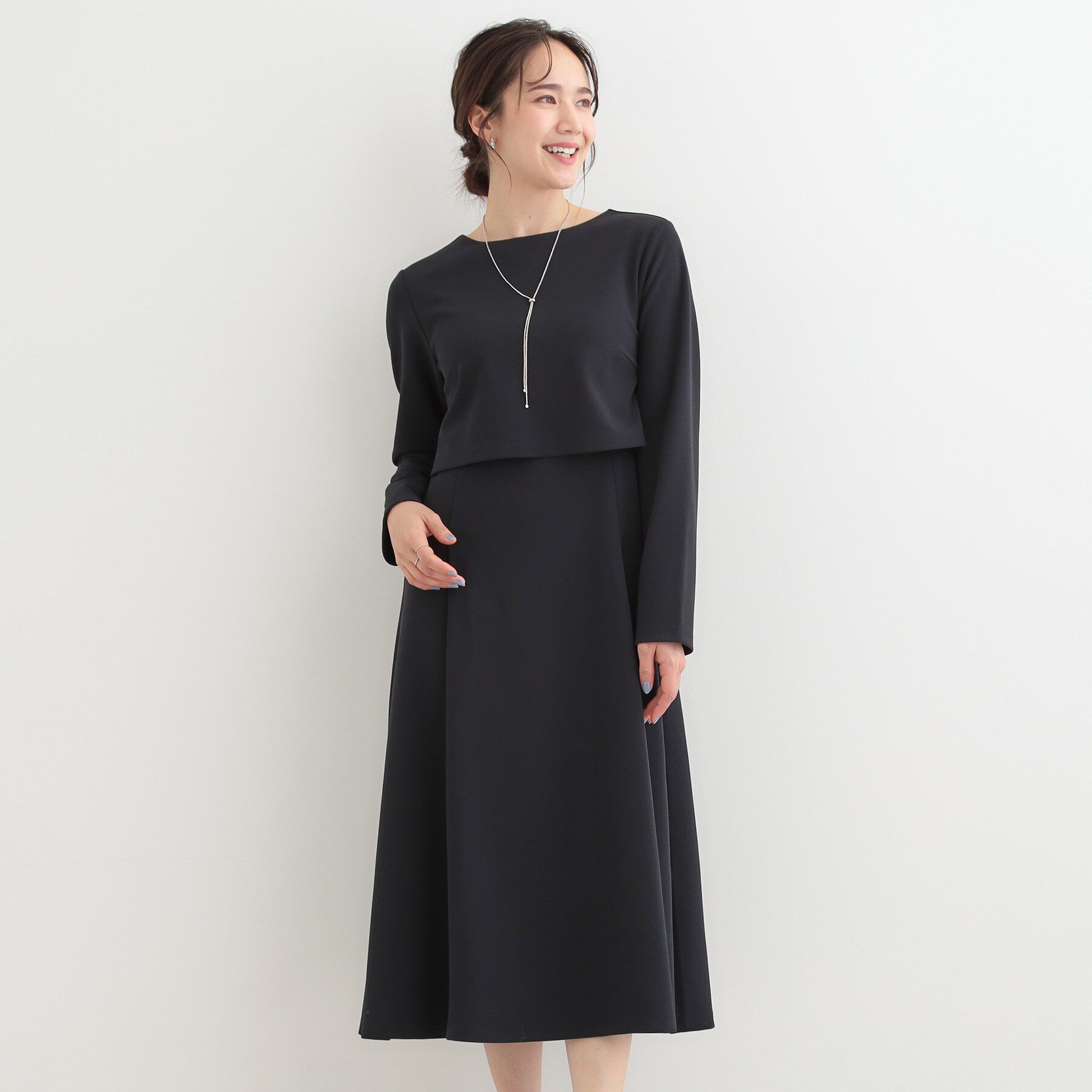 SHOO･LA･RUE「【S-LL】コーデに迷わずきちんと決まる セットアップ風ワンピース」|ワンピース|