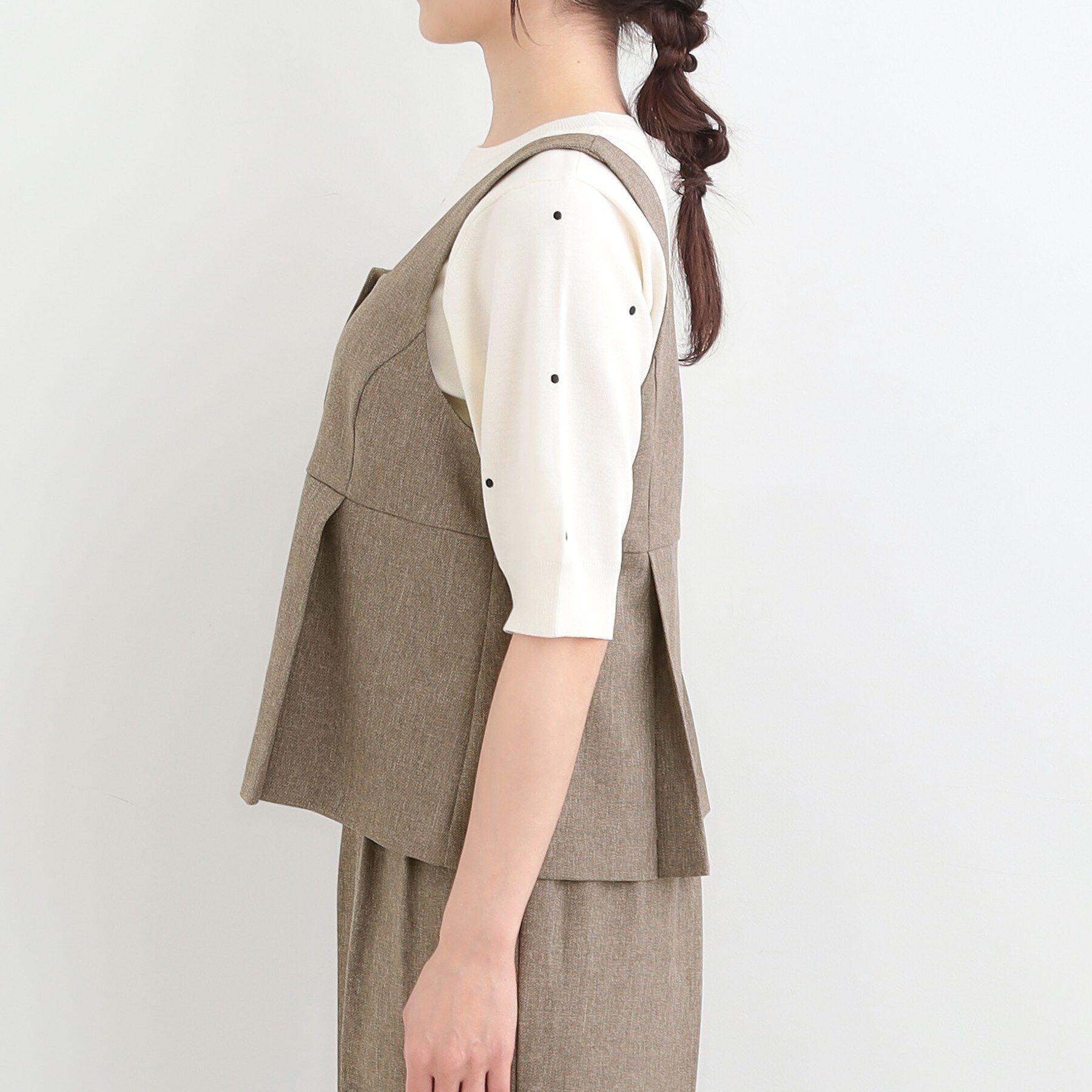 SHOO･LA･RUE「【2点セット/S-LL】着回し力も抜群 着るだけで決まる大人上品セットアップ」|スーツ|