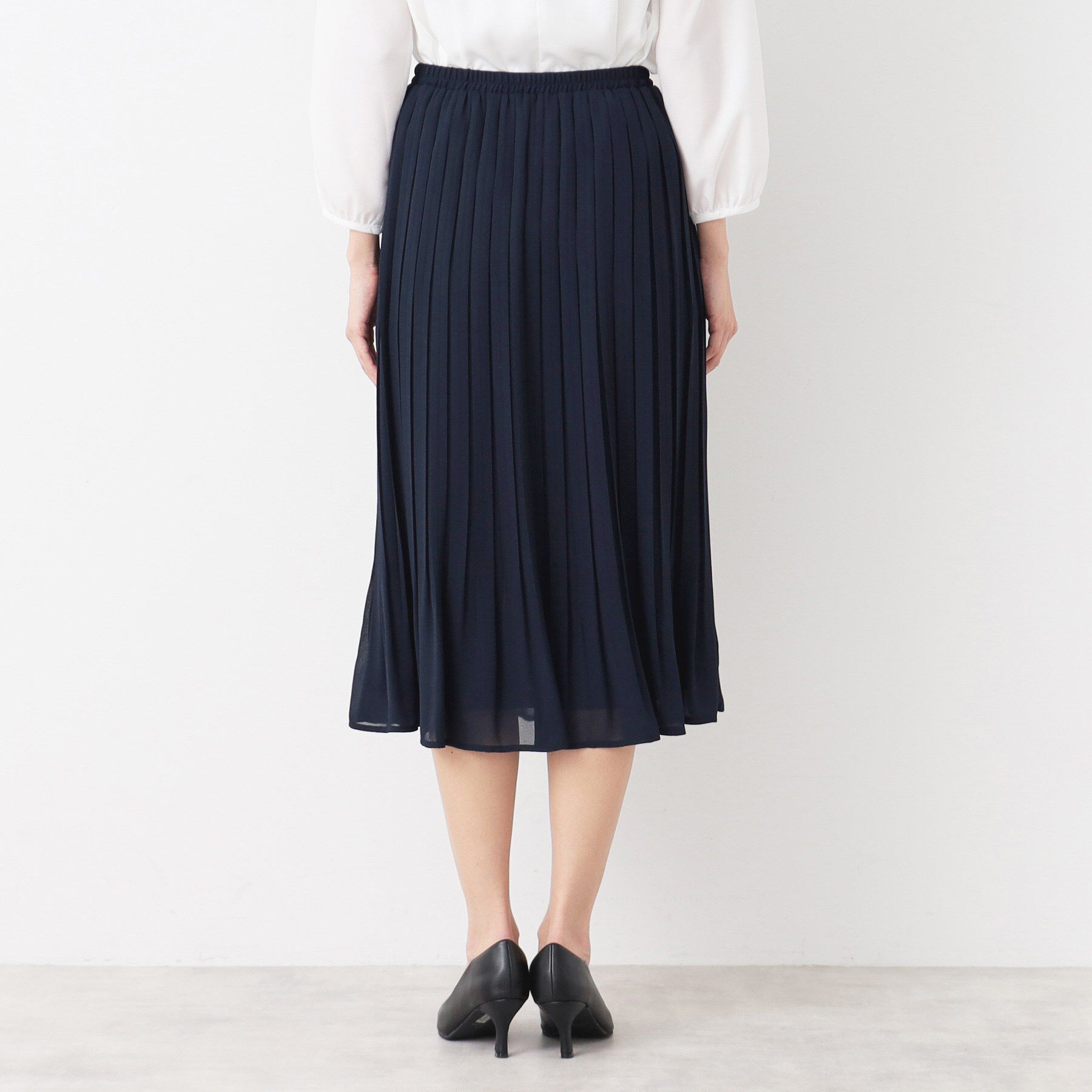 Dessin「【入卒/セレモニー/ウエストゴム/洗える】シフォンプリーツスカート」|スカート|