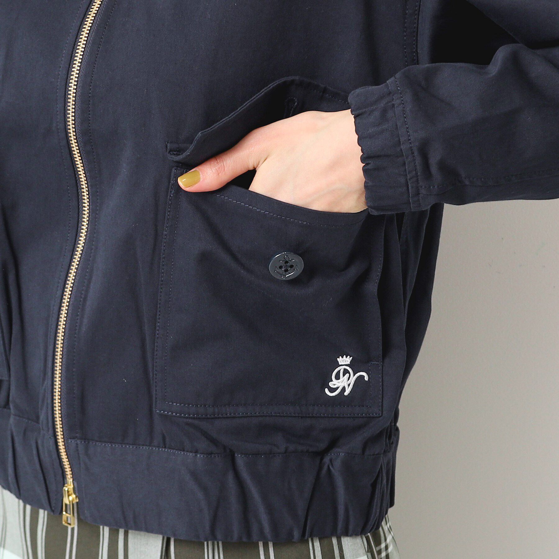 Dessin「【洗える】セーラーカラージップジャケット」|ブルゾン・スタジャン|