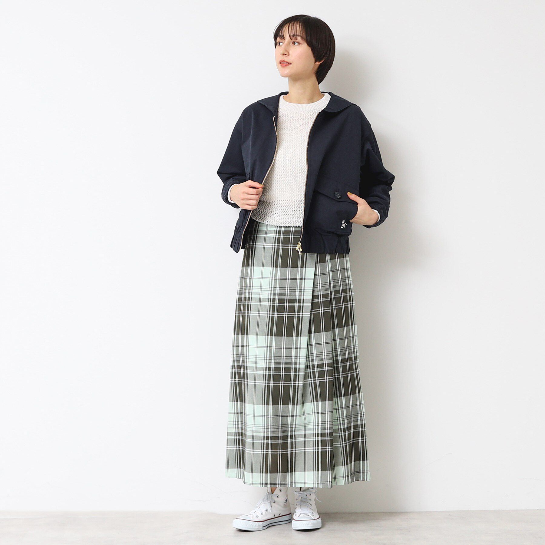 Dessin「【洗える】セーラーカラージップジャケット」|ブルゾン・スタジャン|