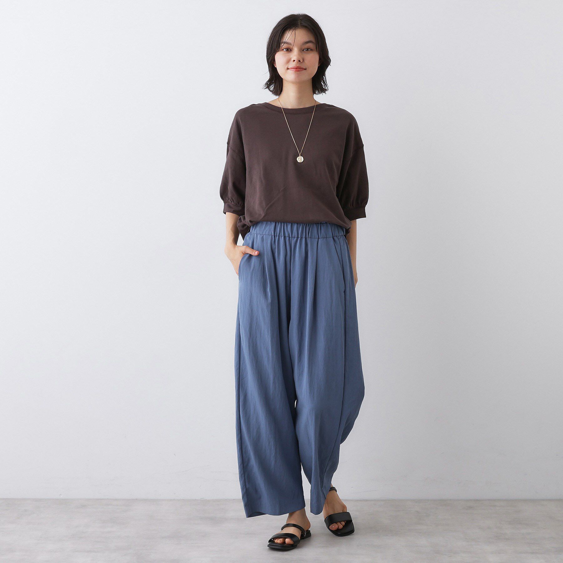 Dessin「【ウエストゴム/洗える】リラクシーナイロンパンツ」|その他|