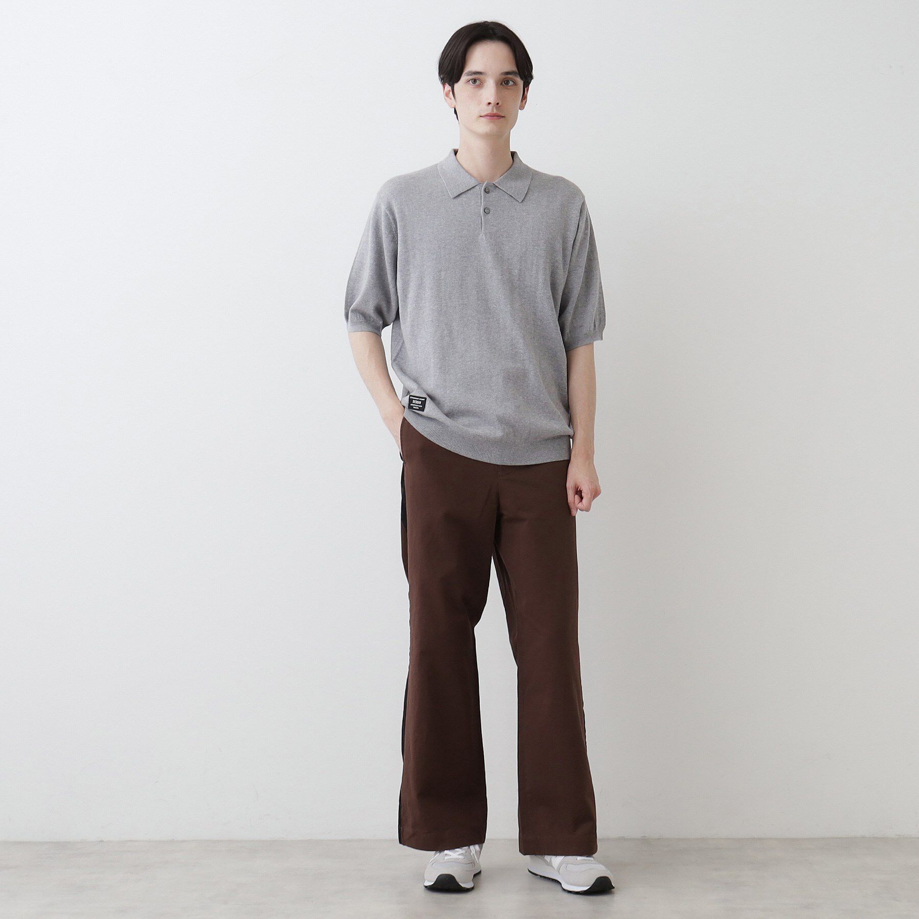 Dessin「【洗える】襟付き半袖ニット」|ニット・セーター|