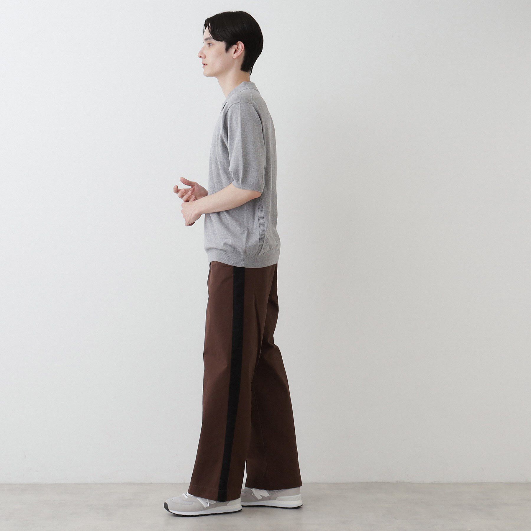 Dessin「【洗える】襟付き半袖ニット」|ニット・セーター|