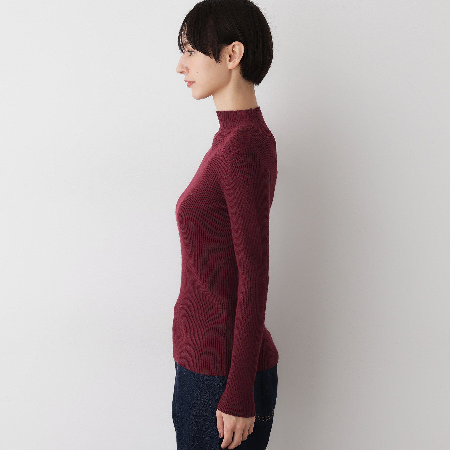 Dessin「【洗える】リブタートルネックニット」|ニット・セーター|