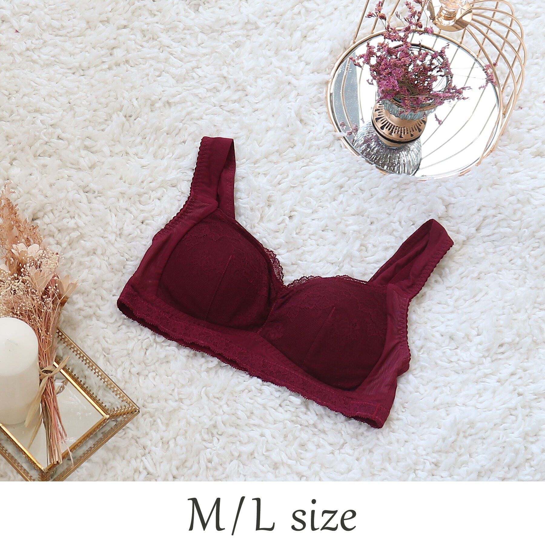 Risa Magli「◆エトワル おやすみブラ」|インナー|ボルドー(064)