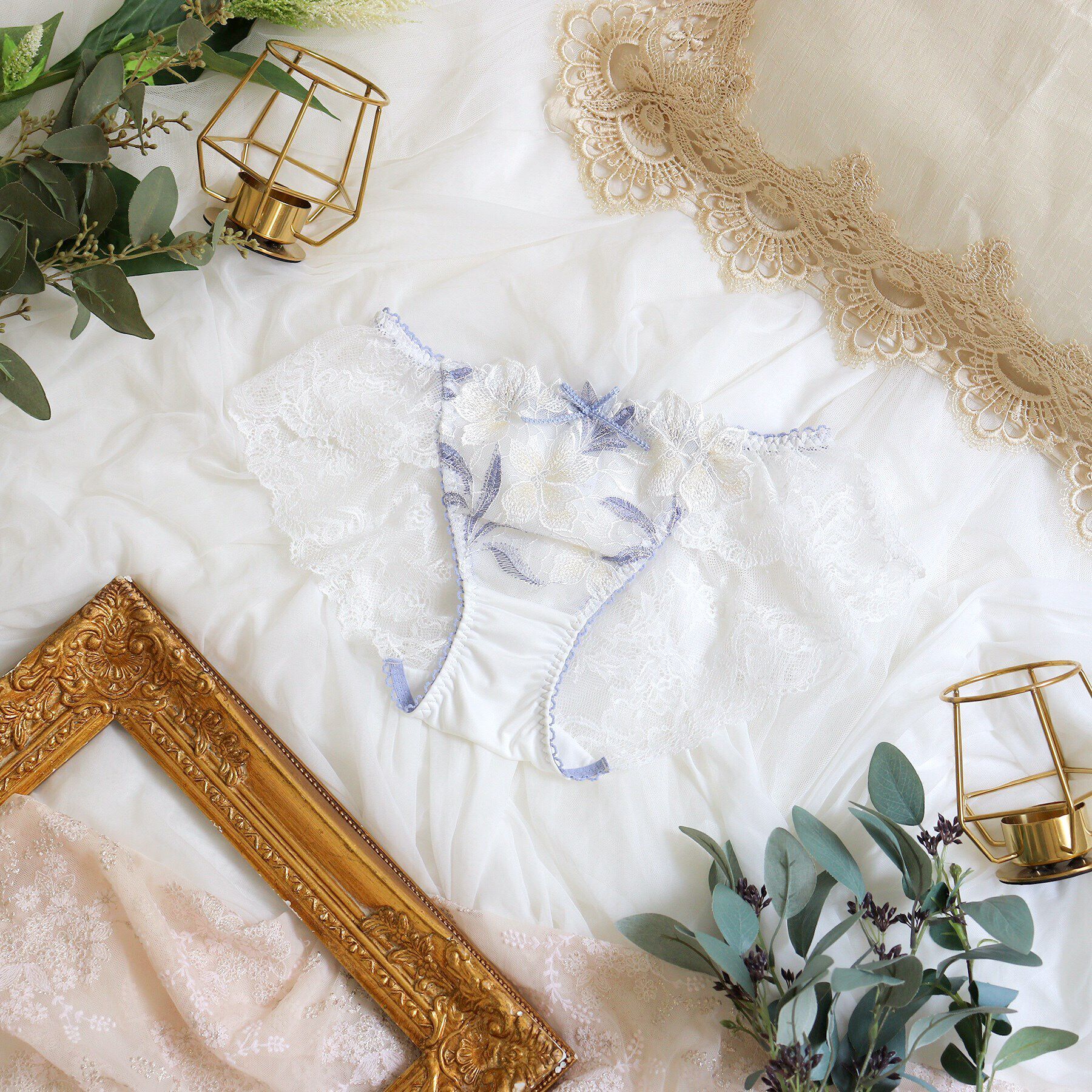 Risa Magli「ケリー レースショーツ」|インナー|ホワイト(001)