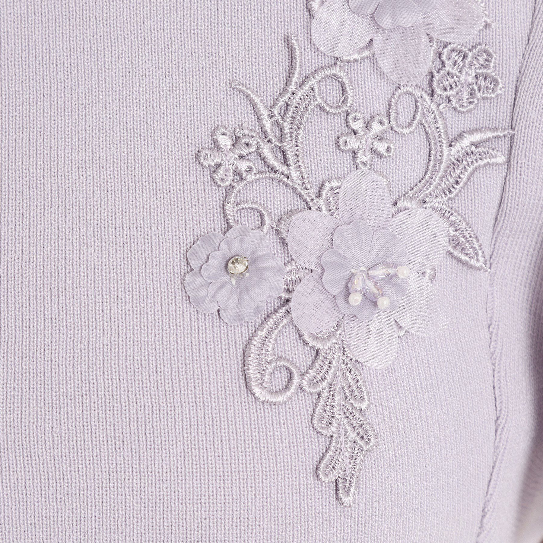 ITS&rsquo;DEMO「【手洗い可】花レースフリル袖ニット」|ニット・セーター|