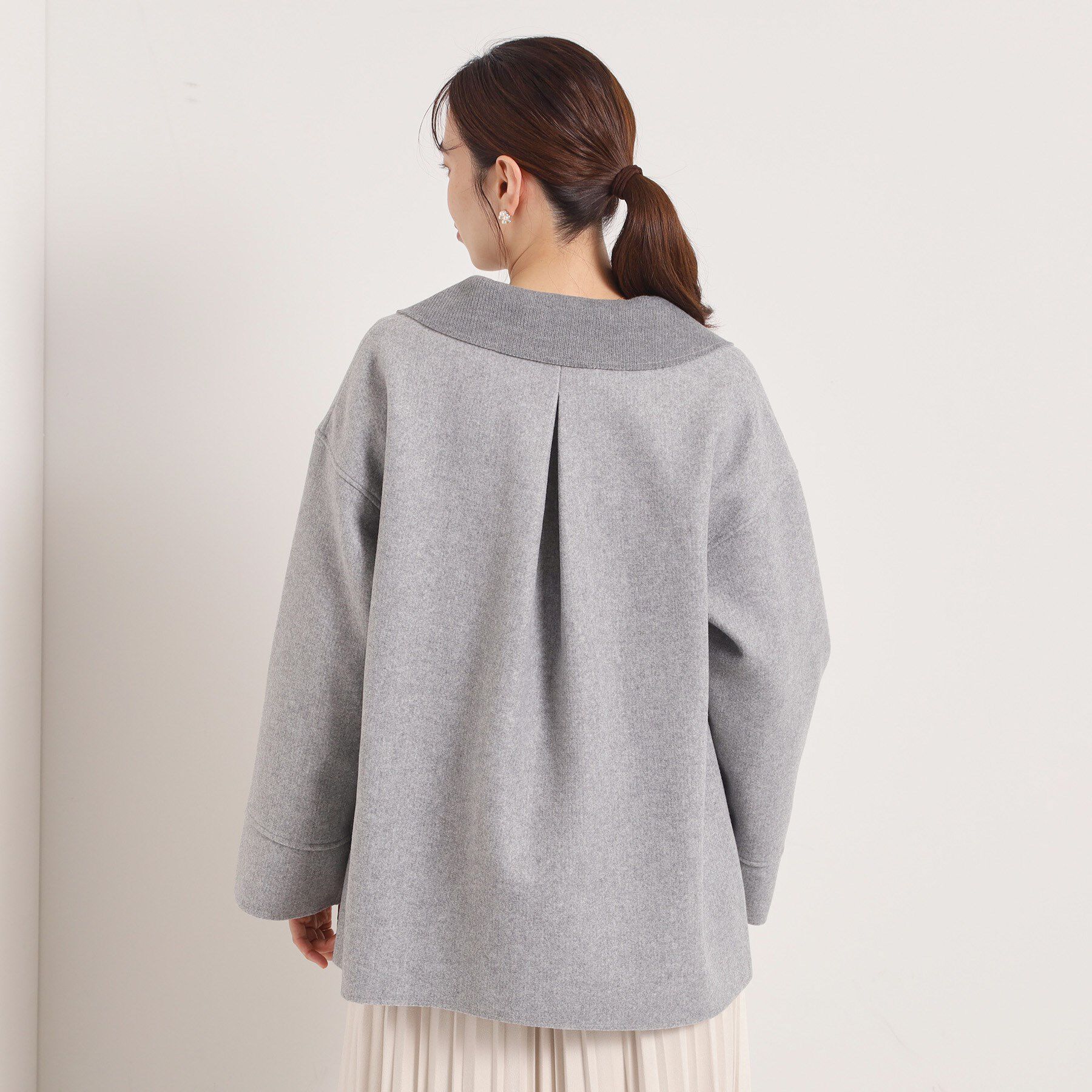 ITS&rsquo;DEMO「裏リブミディ丈ダブルコート」|チェスターコート|