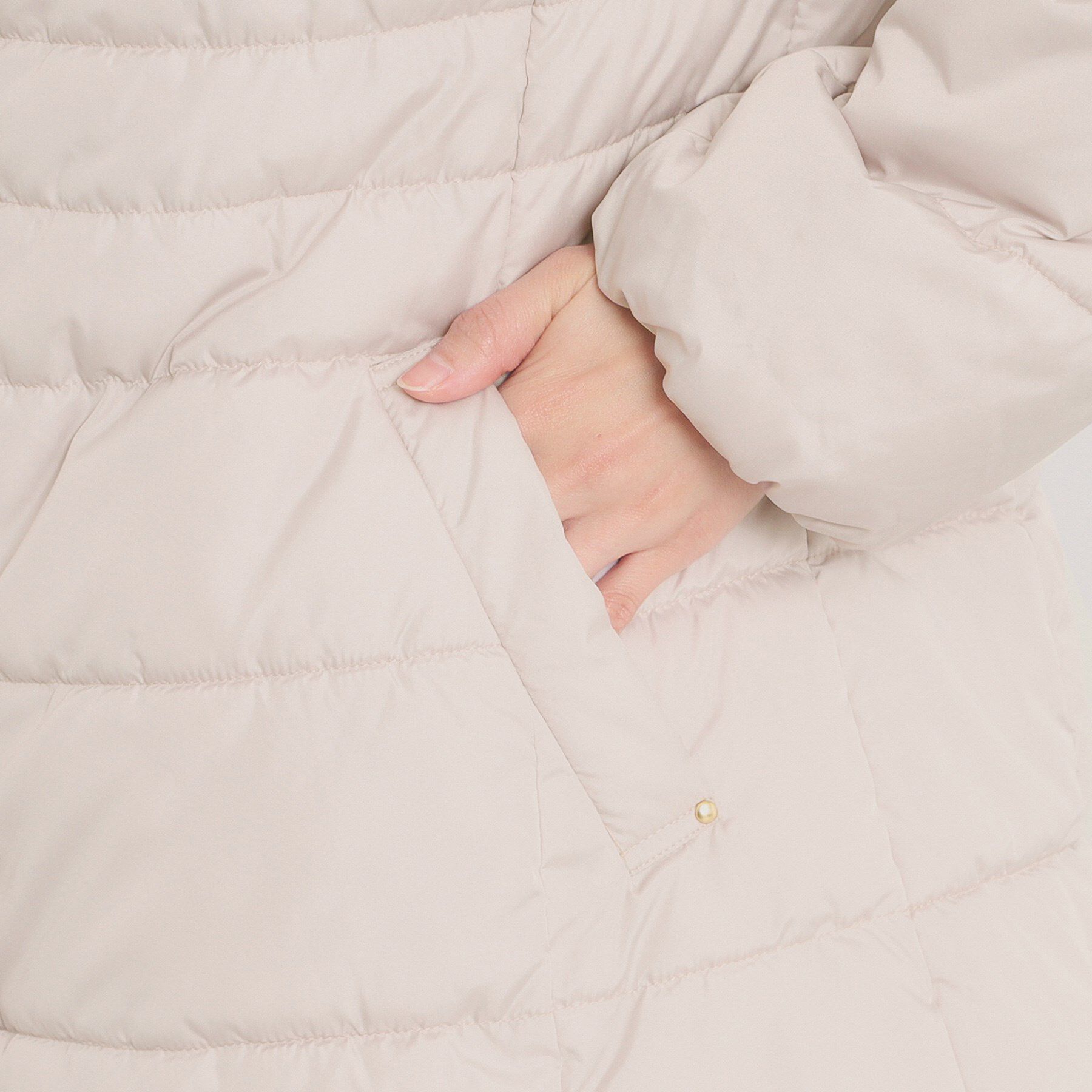 ITS&rsquo;DEMO「【撥水加工】ショールカラー中綿ミディ丈コート」|ダウン|