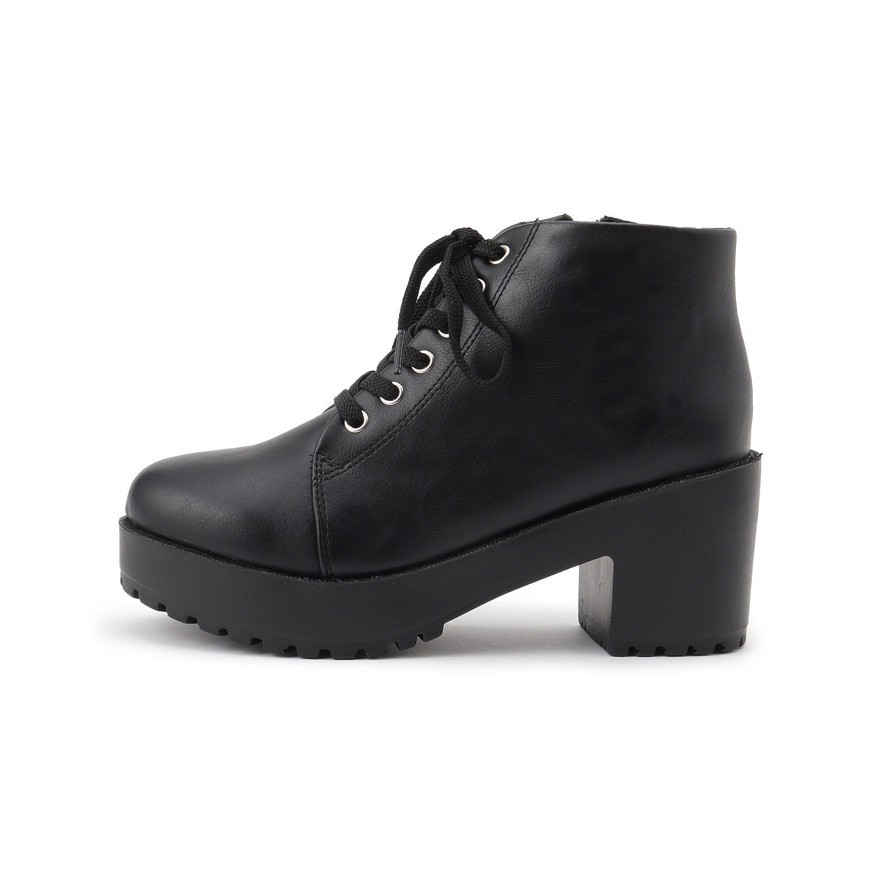 csT&P「一体厚底レースアップブーツ」|ショートブーツ|