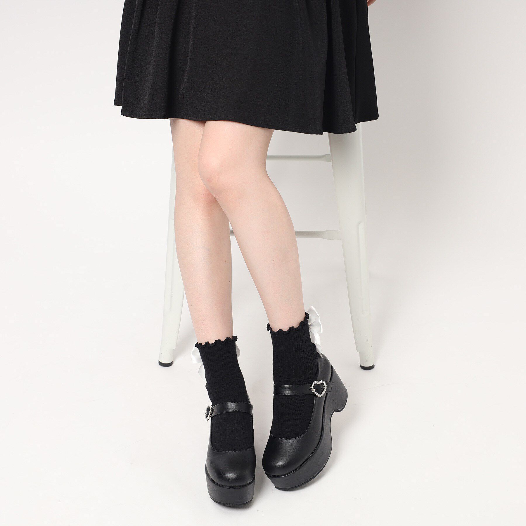 csT&P「キラキラハートバックルらくちんウエッジ厚底パンプス」|パンプス|