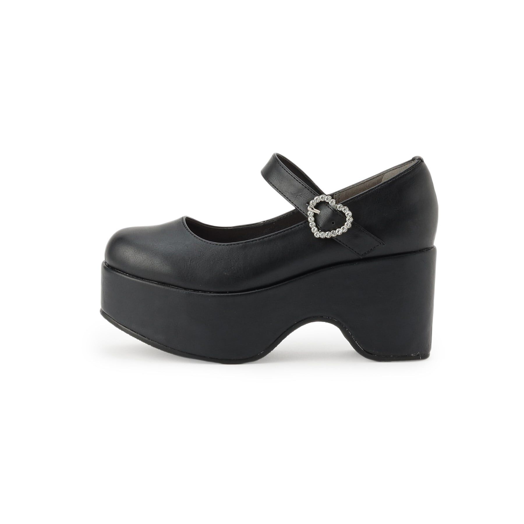 csT&P「キラキラハートバックルらくちんウエッジ厚底パンプス」|パンプス|