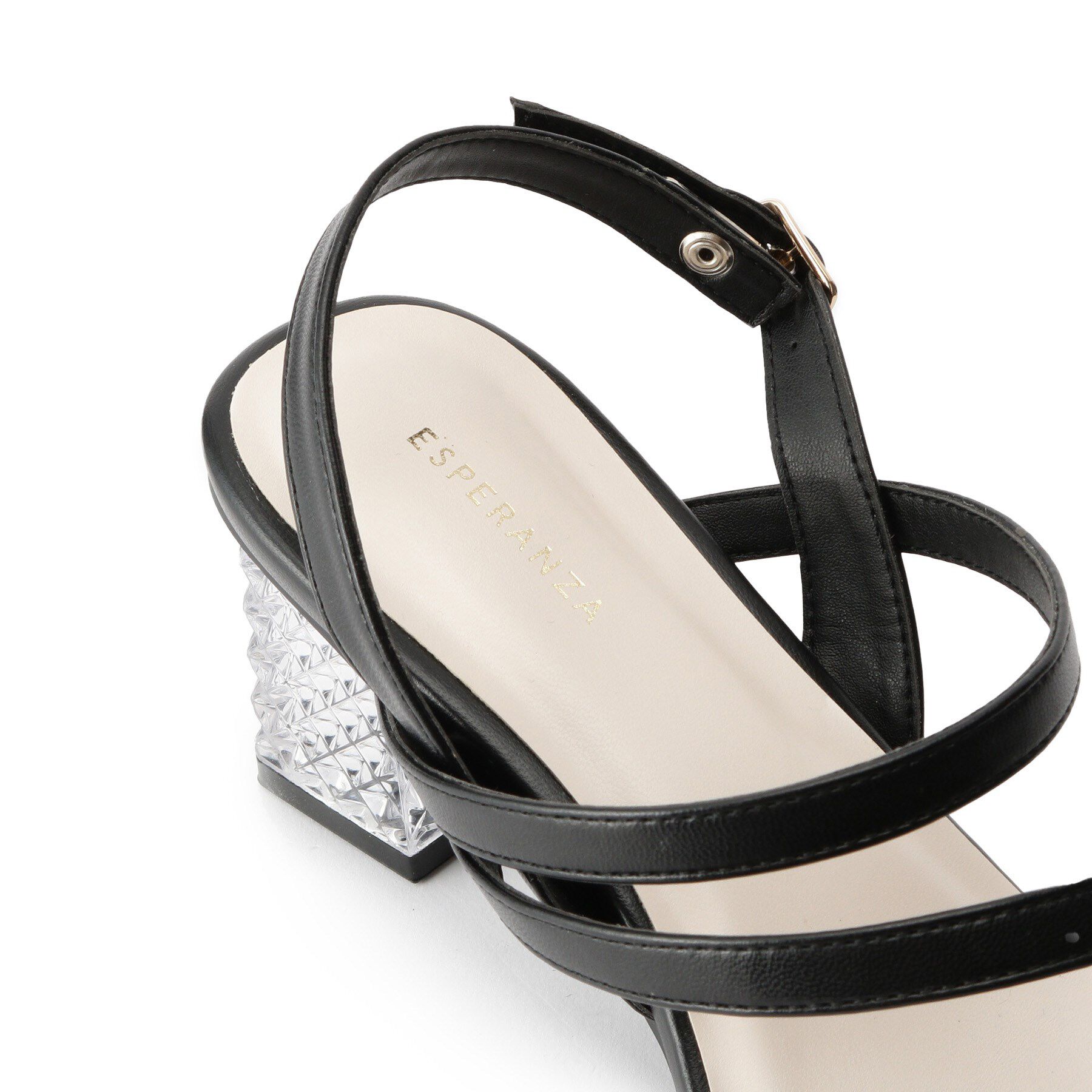 ESPERANZA「キルティングクリアヒールサンダル」|サンダル|