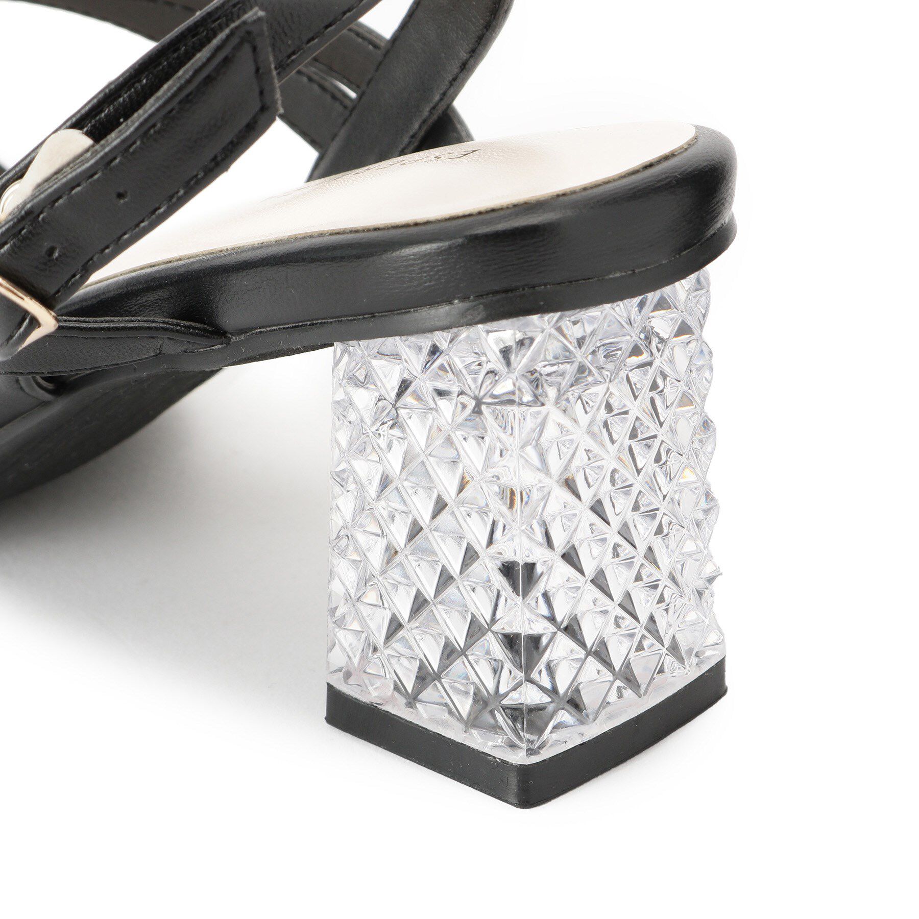 ESPERANZA「キルティングクリアヒールサンダル」|サンダル|