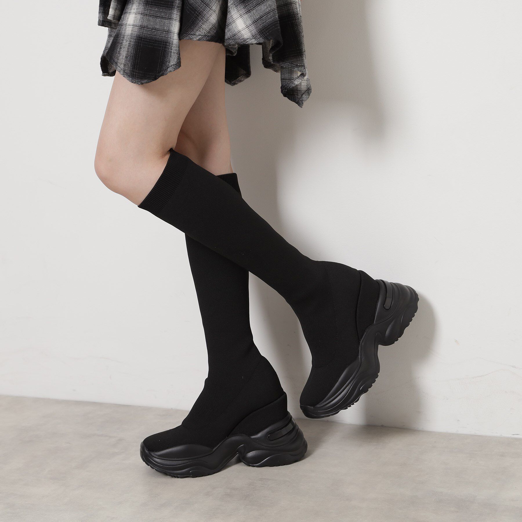 ESPERANZA「スニーカーソールストレッチロングブーツ」|ショートブーツ|