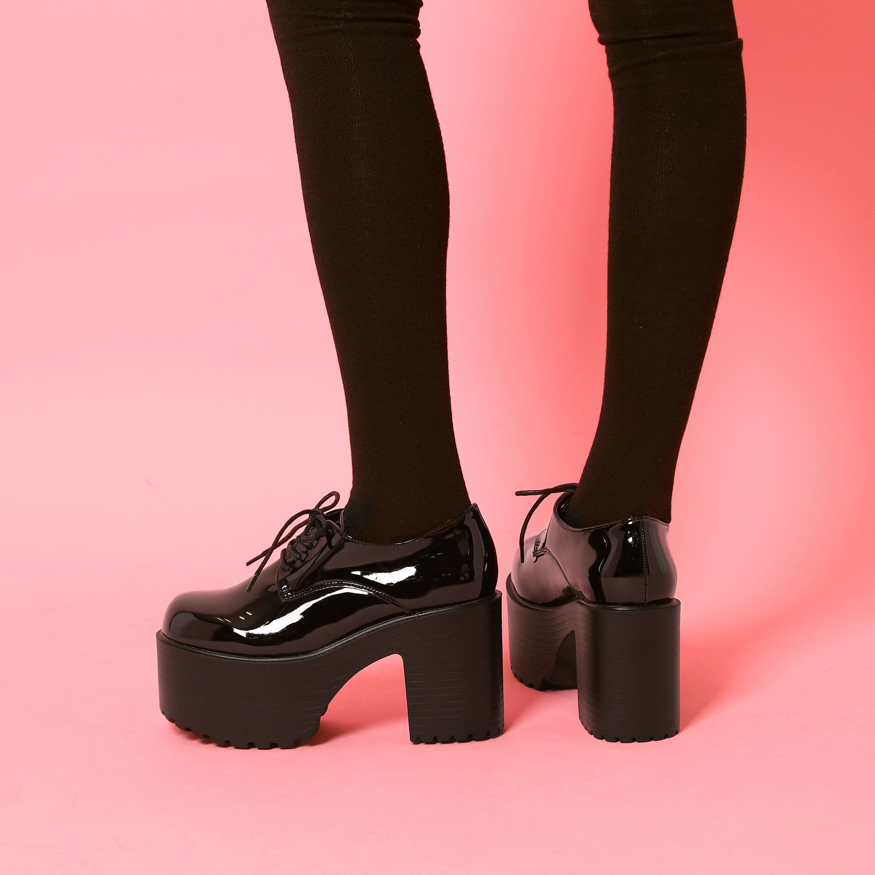 csT&P「厚底レースアップマニッシュパンプス」|パンプス|