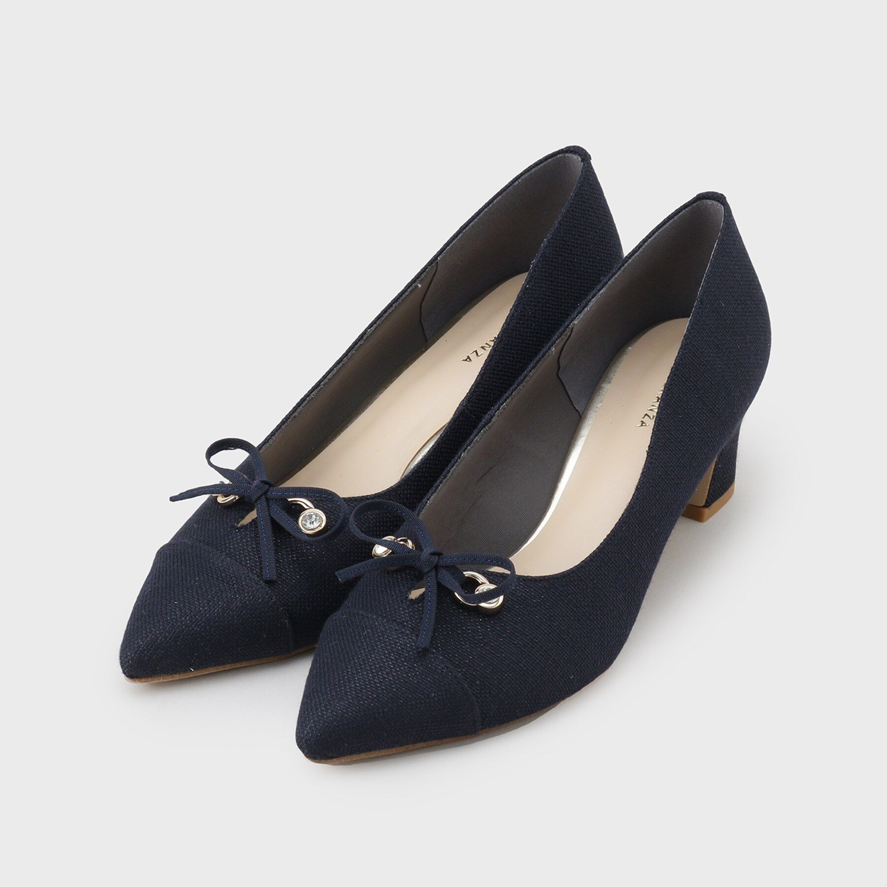 ESPERANZA「ビジューリボンポインテッドパンプス」|パンプス|