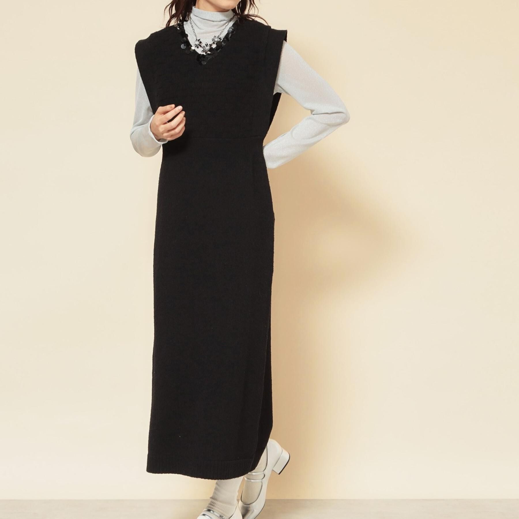SunaUna「【COLLECTION LINE】スパンコール ニットワンピース」|ワンピース|