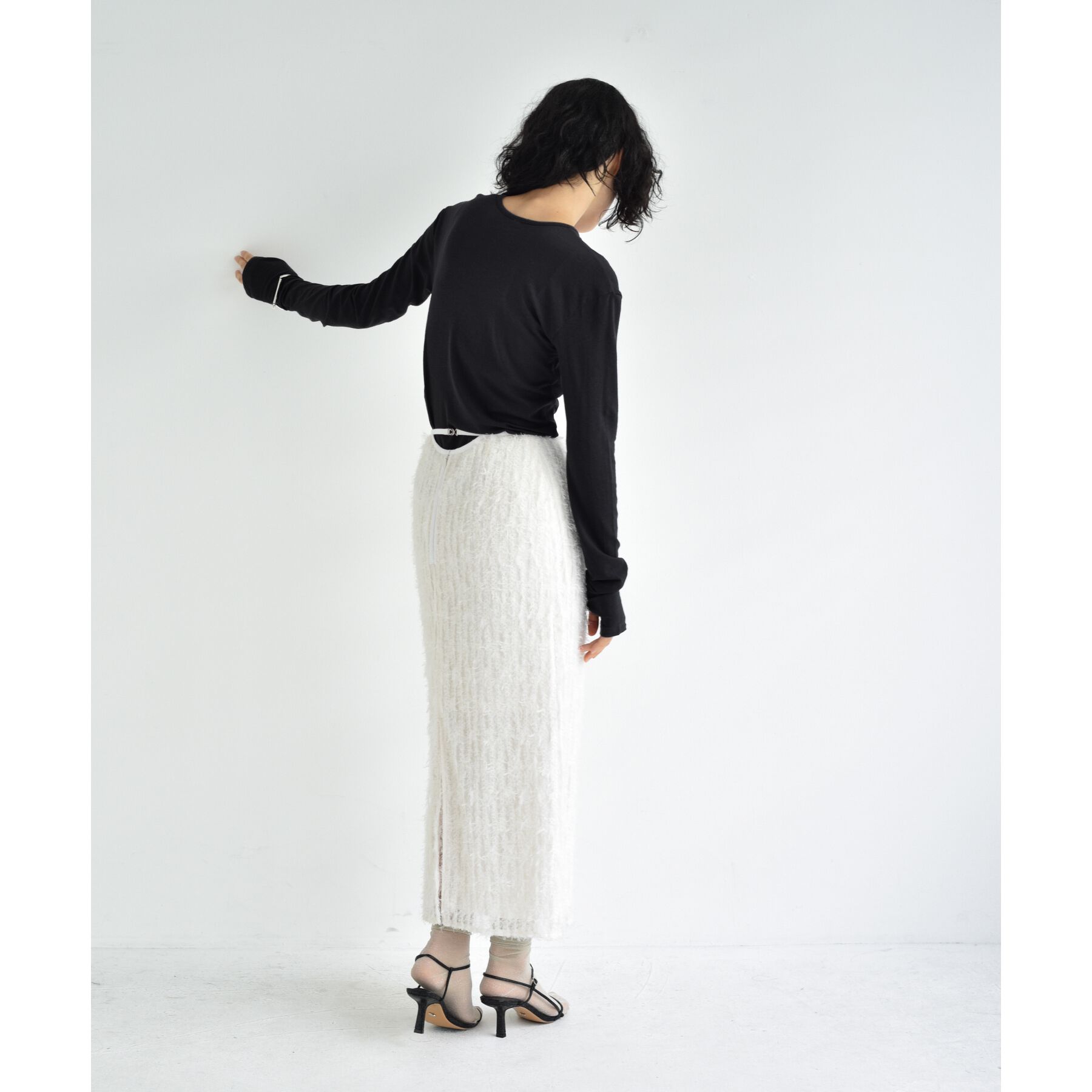 CODE A「feather long skirt」|スカート|