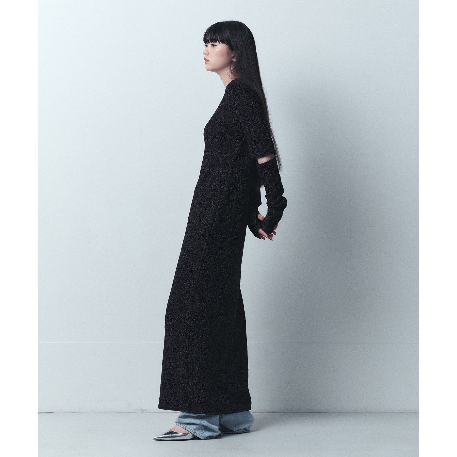 CODE A「open back lame dress」|ワンピース|