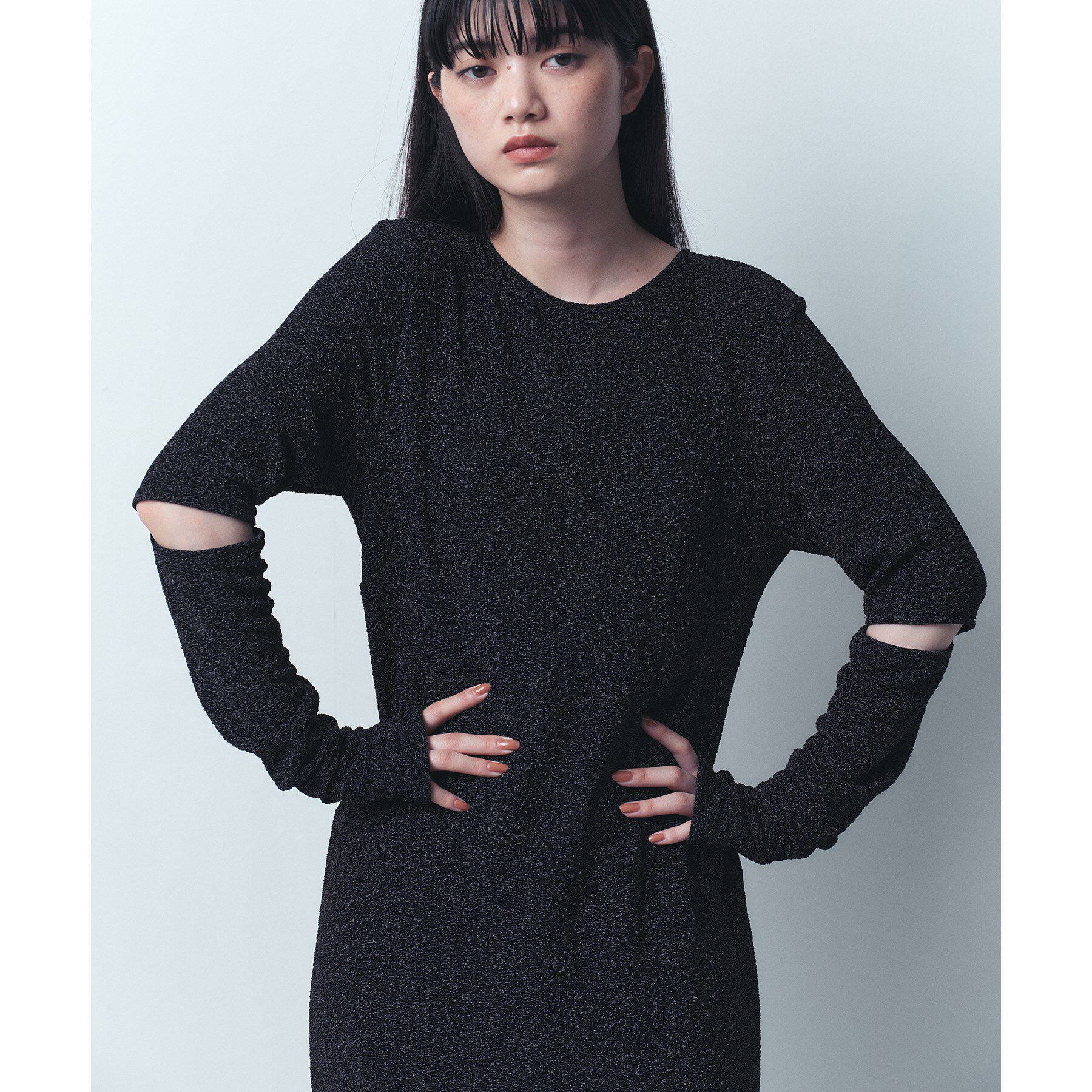 CODE A「open back lame dress」|ワンピース|