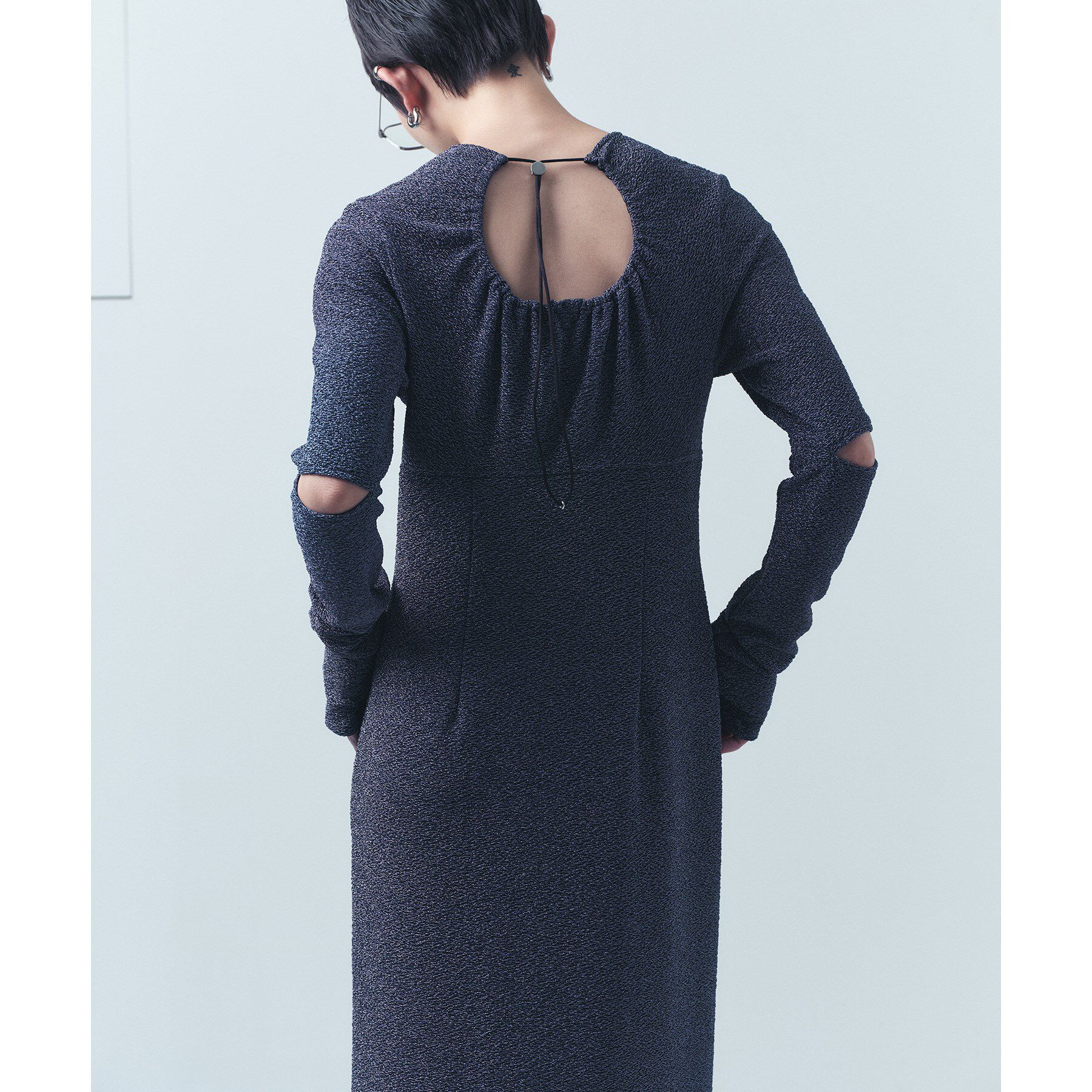 CODE A「open back lame dress」|ワンピース|