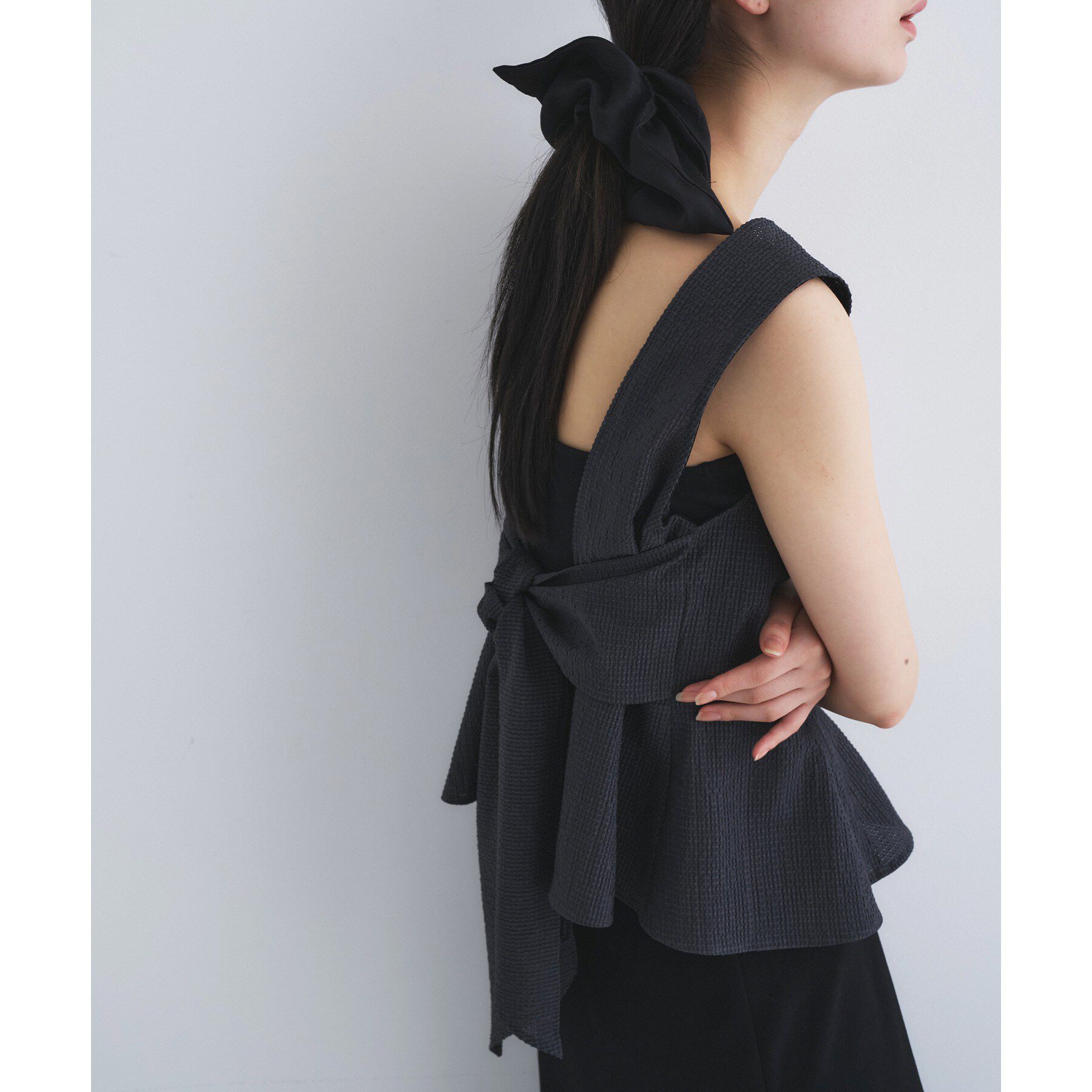 CODE A「back ribbon flare tops」|シャツ・ブラウス|