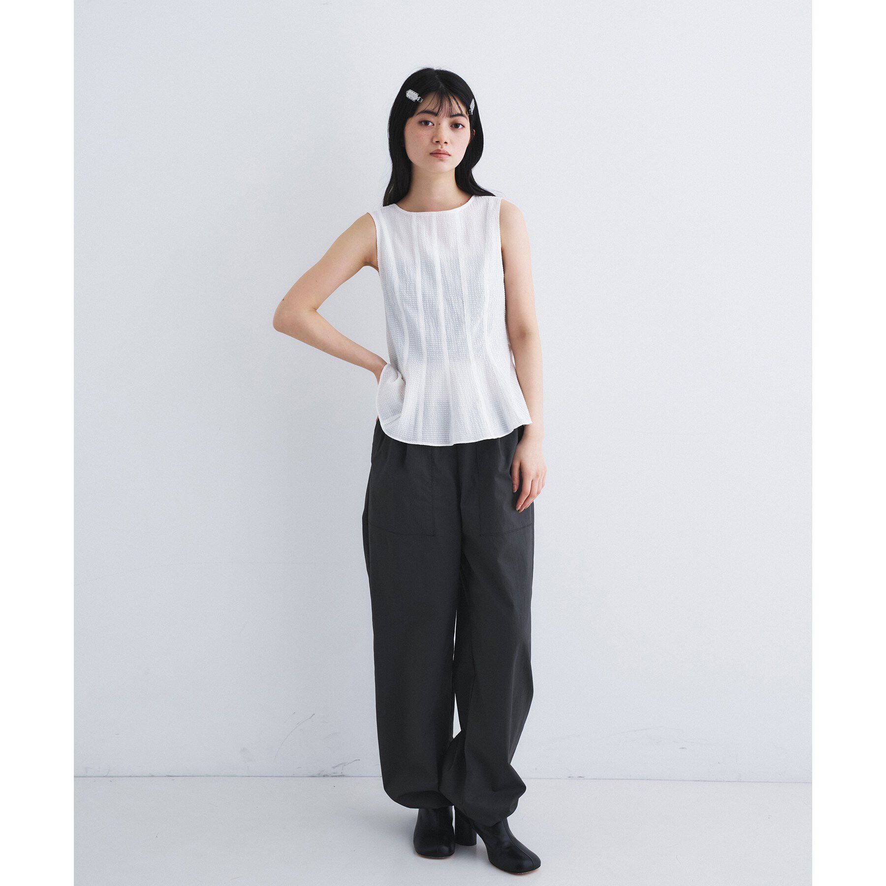 CODE A「back ribbon flare tops」|シャツ・ブラウス|