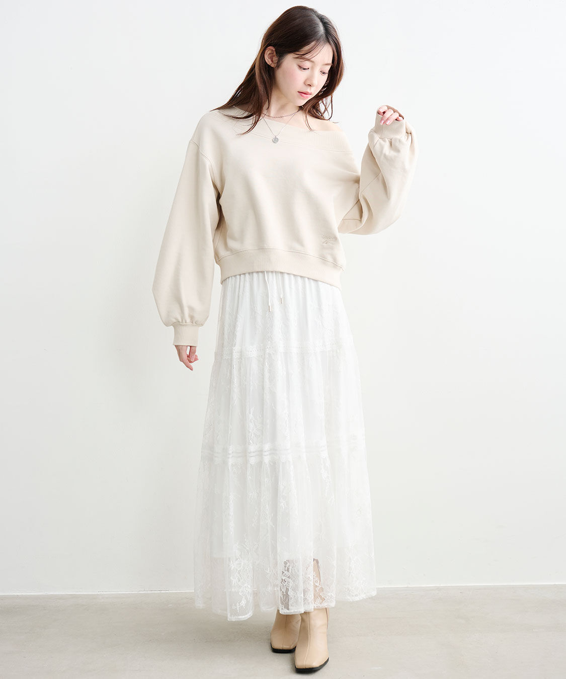 COCO DEAL「レースティアードスカート」|スカート|