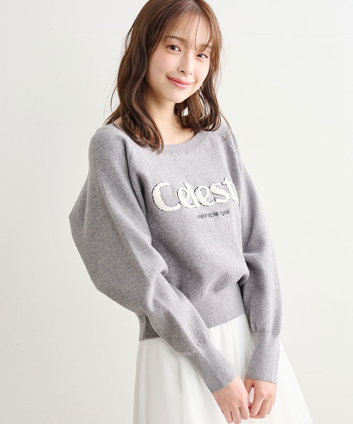 COCO DEAL「スウェットライクロゴニット」|ニット・セーター|