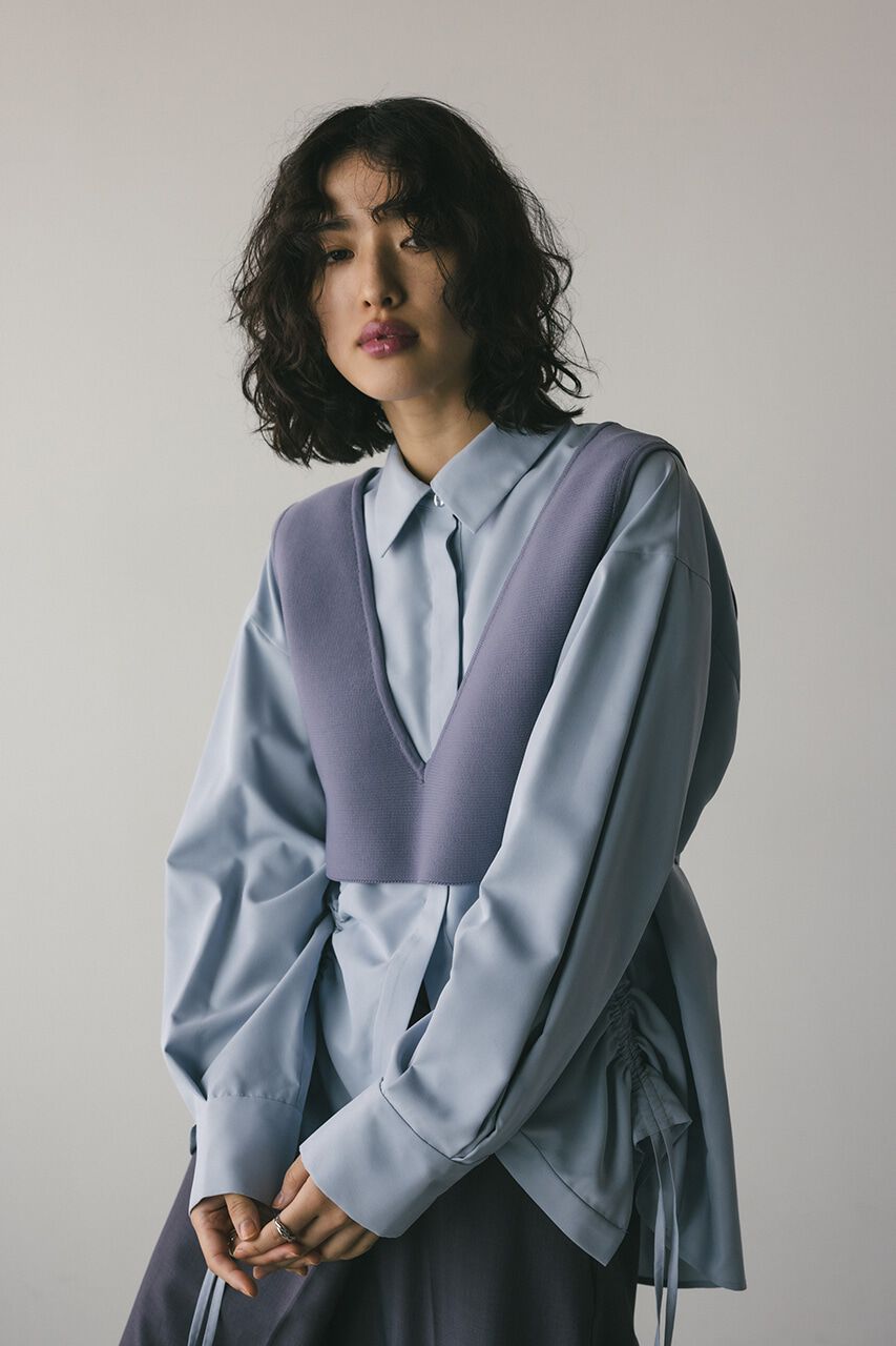 STYLEMIXER「ベストセットギャザーシャツ」|シャツ・ブラウス|