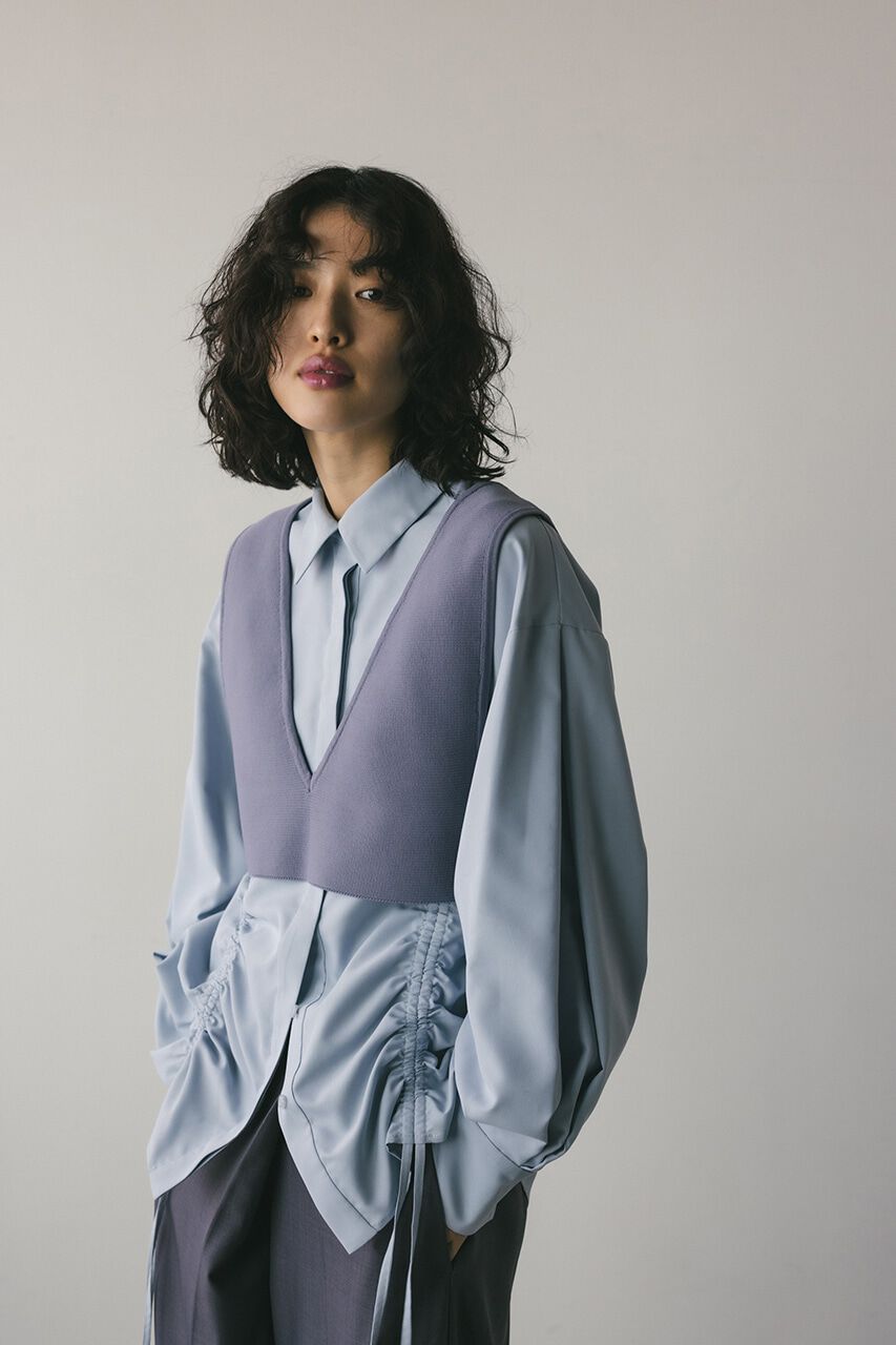 STYLEMIXER「ベストセットギャザーシャツ」|シャツ・ブラウス|