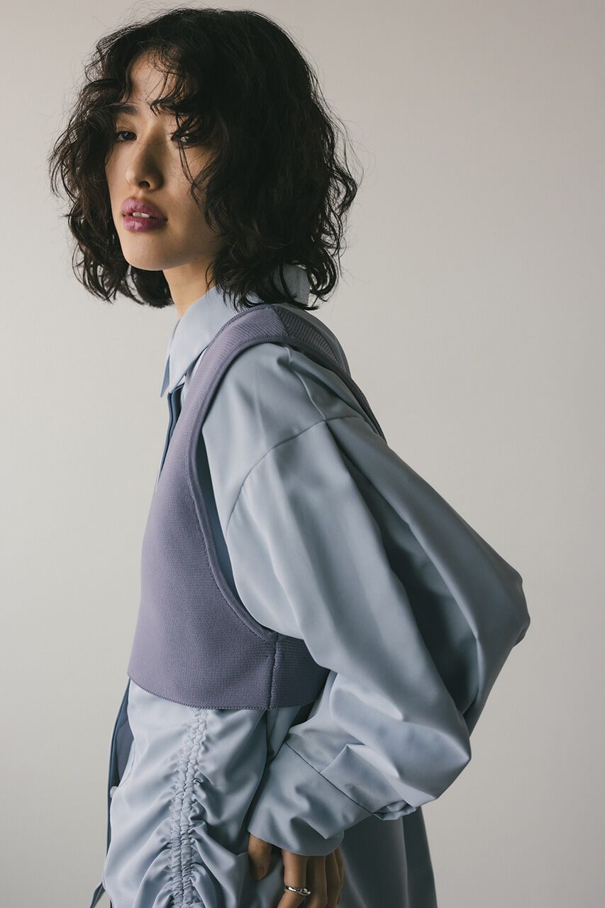 STYLEMIXER「ベストセットギャザーシャツ」|シャツ・ブラウス|