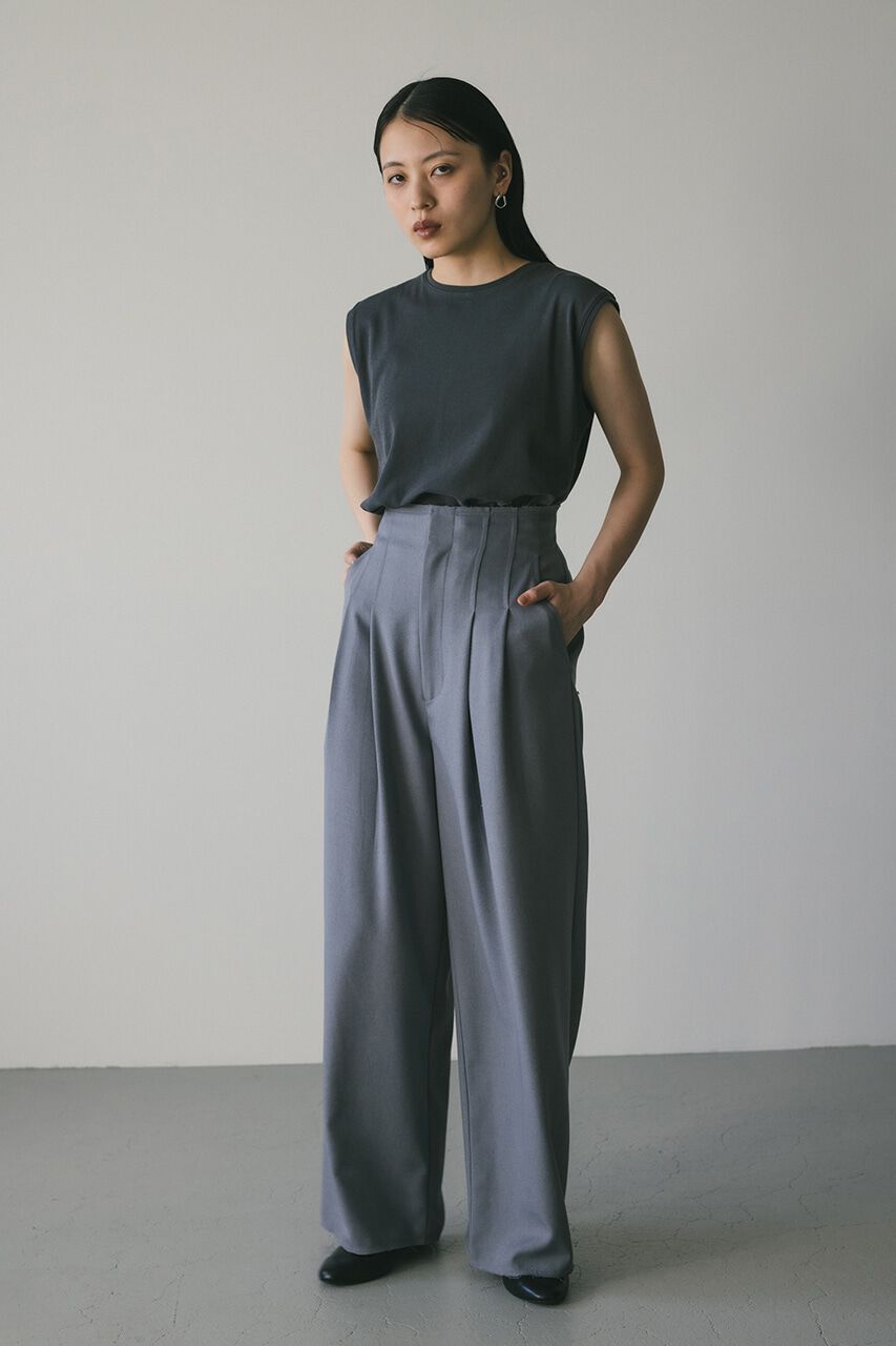 STYLEMIXER「カットオフハイウエストワイドパンツ」|その他|GRY