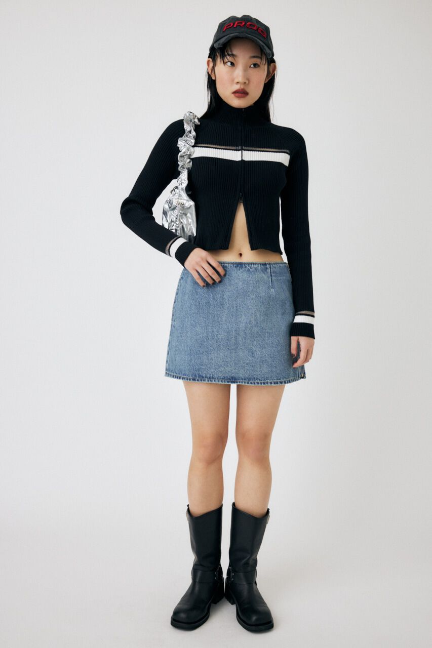 MOUSSY「W ZIP TRUCK ニット」|ニット・セーター|