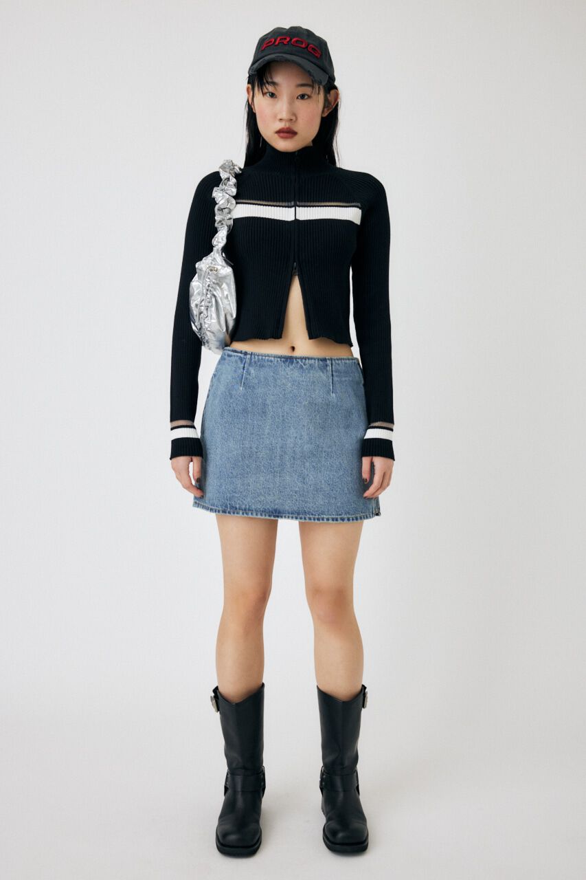 MOUSSY「W ZIP TRUCK ニット」|ニット・セーター|