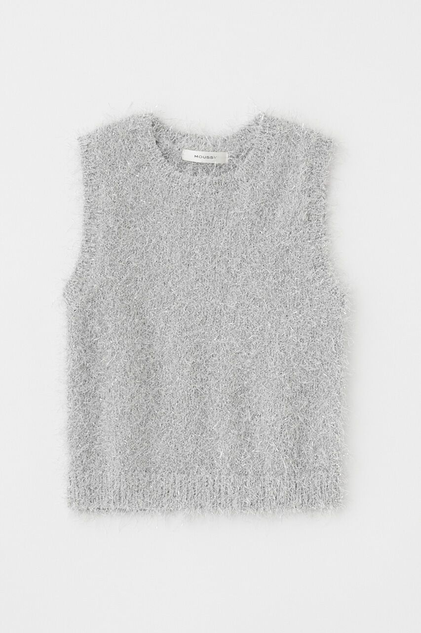 MOUSSY「SHAGGY GLITTER KNIT トップス」|ニット・セーター|