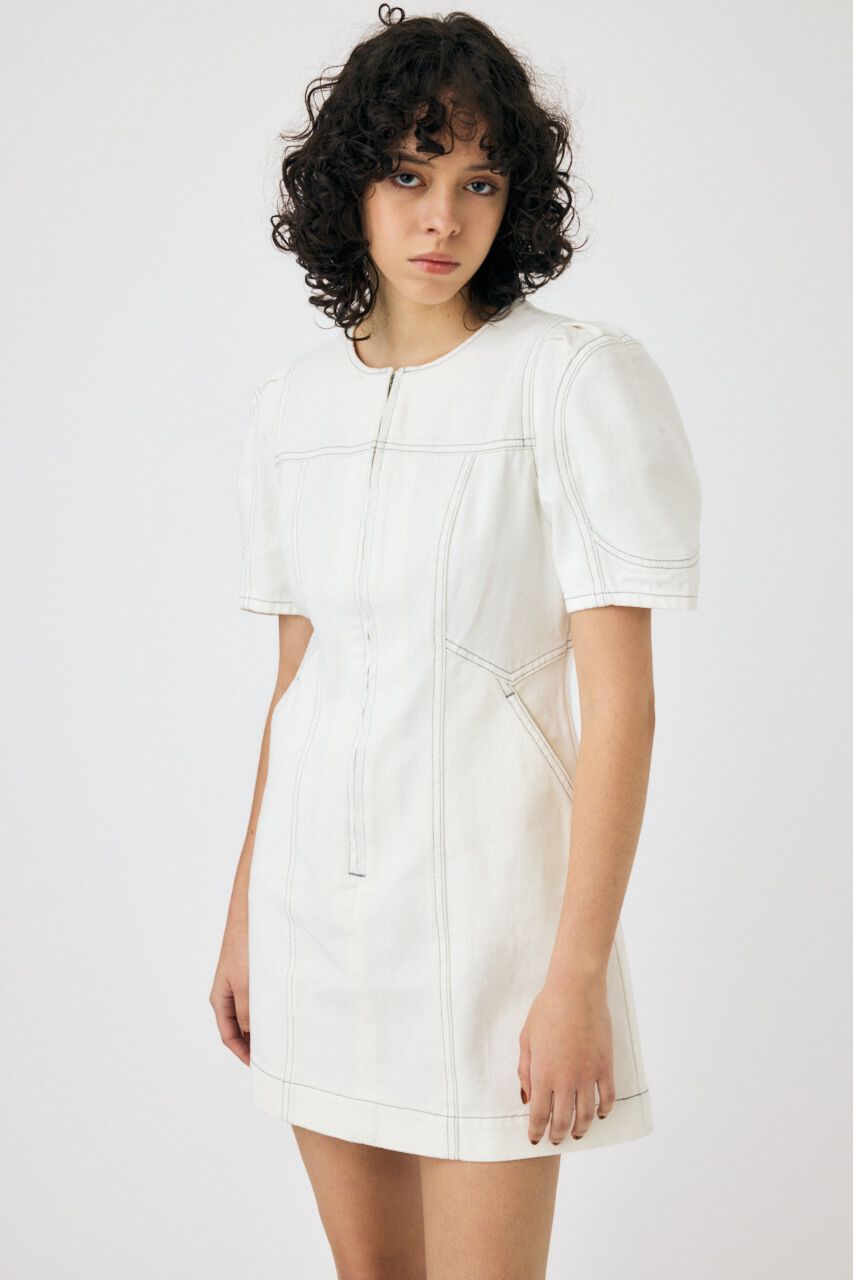 MOUSSY「FRONT ZIP MINI ドレス」|ワンピース|