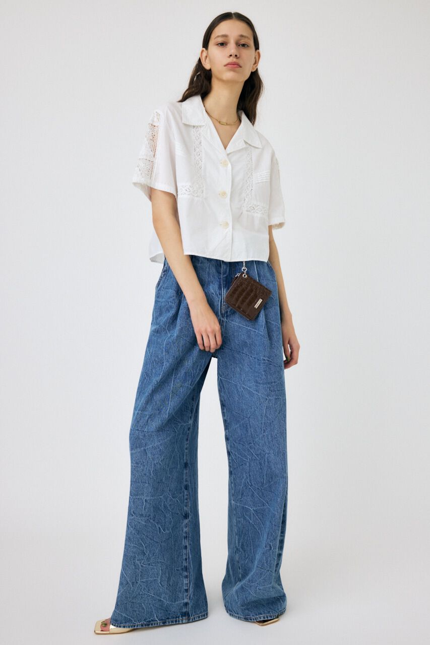 MOUSSY「CROCHET COMBI シャツ」|シャツ・ブラウス|