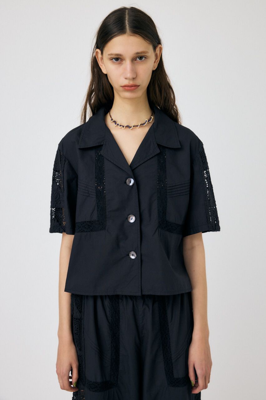 MOUSSY「CROCHET COMBI シャツ」|シャツ・ブラウス|