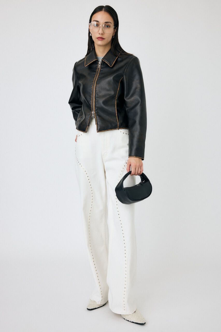 MOUSSY「FAUX LEATHER MINIMAL ジャケット」|その他|