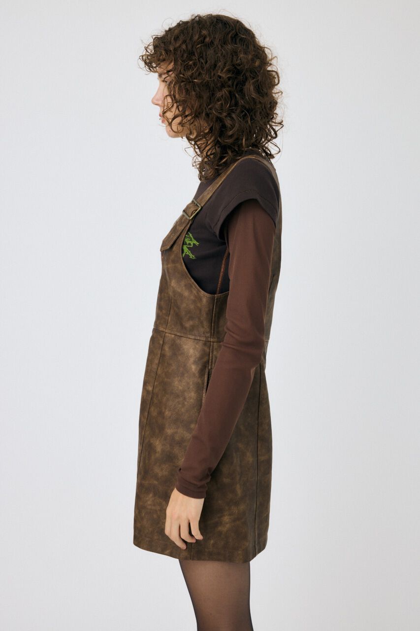 MOUSSY「FRONT ZIP ジャンパースカート」|ワンピース|