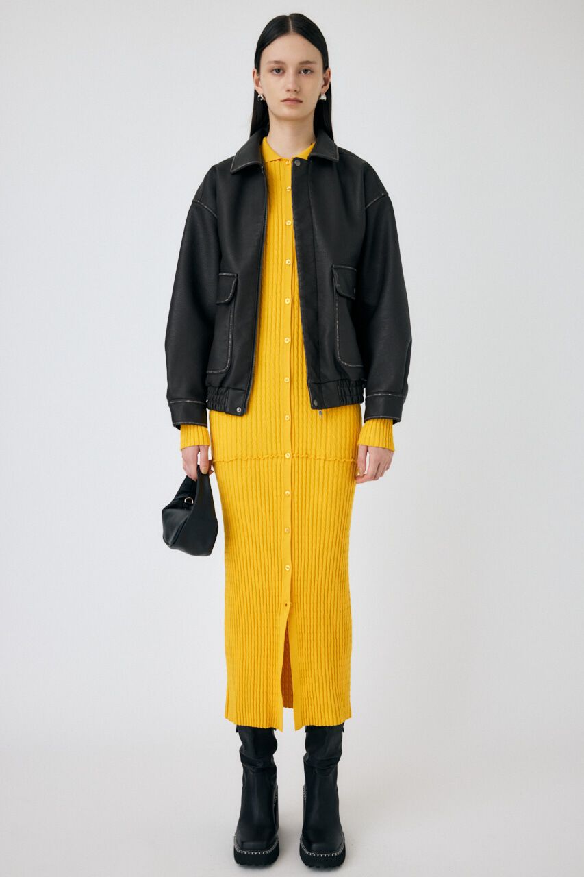 MOUSSY「CABLE KNIT ロングドレス」|ワンピース|